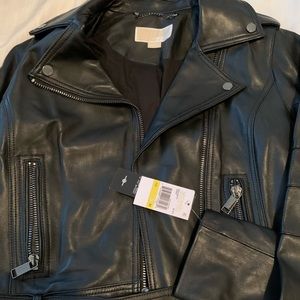 NEW MICHAEL KORS BLACK MOTO JACKET